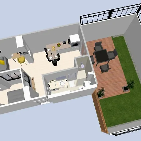 Apartman Le P'tit Atelier, Terrasse Privative *